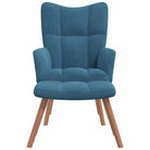 Relaxstoel met voetenbank met blokpatroon voor stijlvol comfort - Fauteuils & Relaxfauteuils