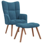 Relaxstoel met voetenbank met blokpatroon voor stijlvol comfort - Fauteuils & Relaxfauteuils