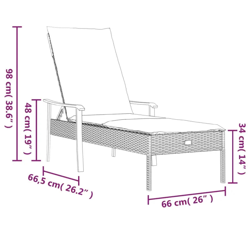 Relaxstoel van poly Rattan voor buitengebruik en duurzaam comfort - Tuinsets