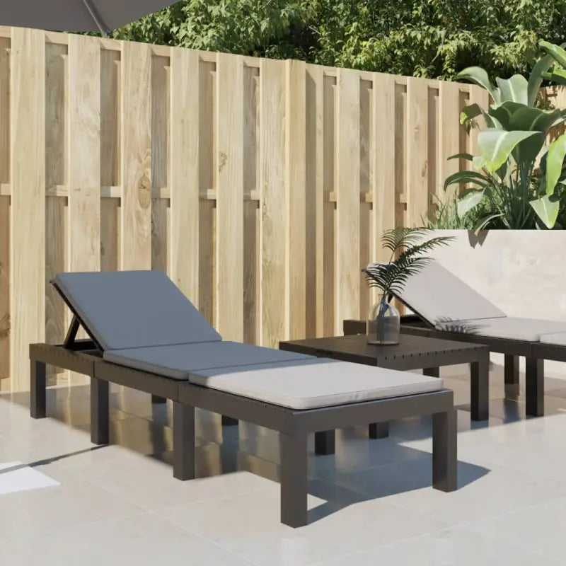 Relaxstoel voor in de tuin met duurzaam polypropeen materiaal - Antraciet / 1 - Tuinsets