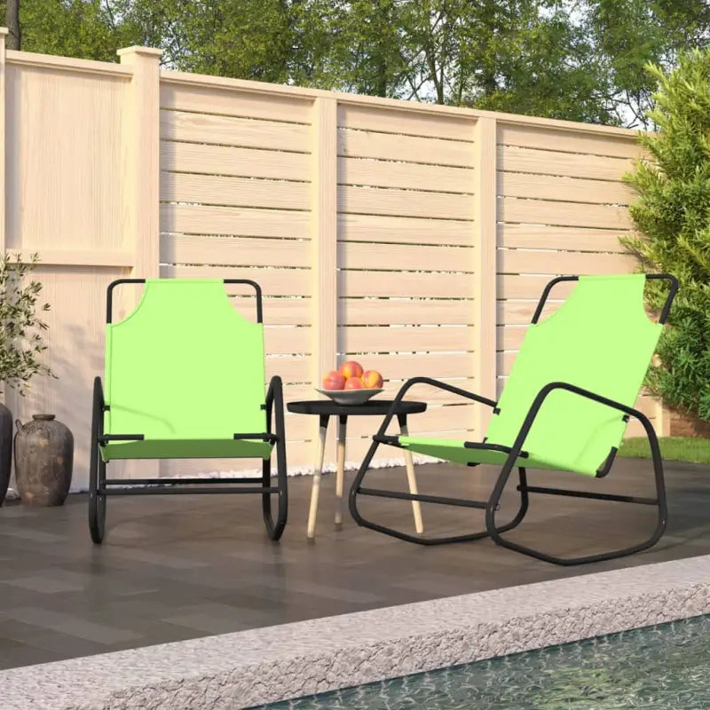 Relaxstoelen met gepoedercoat staal voor ultiem comfort en stijl - Groen / 2 - Ligstoelen