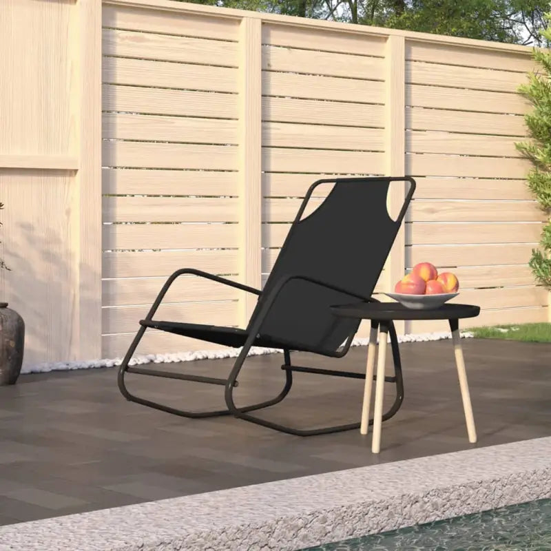 Relaxstoelen met gepoedercoat staal voor ultiem comfort en stijl - Zwart / 1 - Ligstoelen