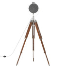 Retro driepoot vloerlamp met massief mangohout en vintage design - Lampen