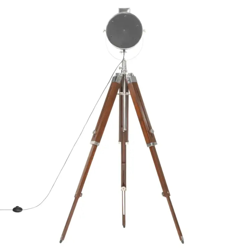 Retro driepoot vloerlamp met massief mangohout en vintage design - Lampen