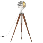 Retro driepoot vloerlamp met massief mangohout en vintage design - Lampen