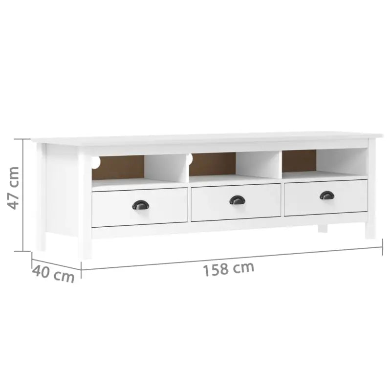 Retro tv-meubel van massief grenenhout met opvallend design - Tv-meubels