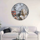 Retro wandklok voor keuken of woonkamer met grote wijzerplaat - Multikleur / 60 cm - Wandklokken