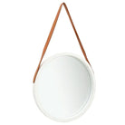 Retrostijl hangspiegel voor woonkamer of slaapkamer - Wit / Ø 50 cm / 1 - Spiegels