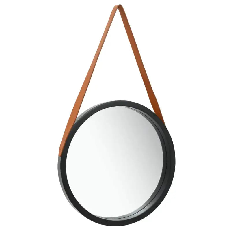 Retrostijl hangspiegel voor woonkamer of slaapkamer - Zwart / Ø 40 cm / 1 - Spiegels