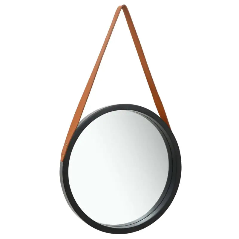 Retrostijl hangspiegel voor woonkamer of slaapkamer - Zwart / Ø 50 cm / 1 - Spiegels