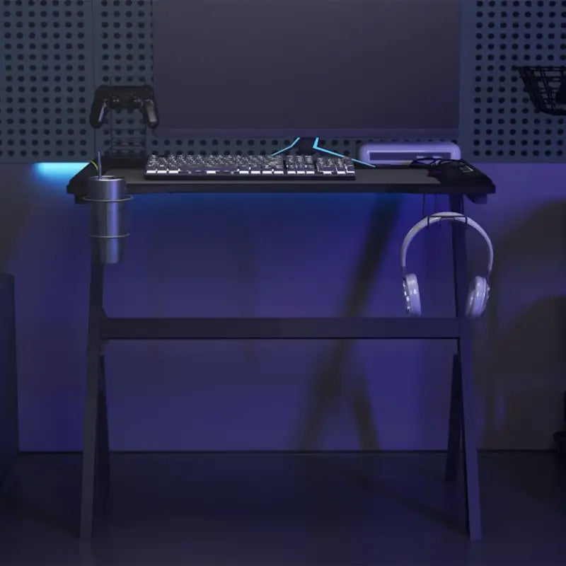 RGB Gaming Bureau met Ergonomisch Ontwerp voor Comfort en Stijl - Zwart / 90 x 60 x 75 cm - Bureaus