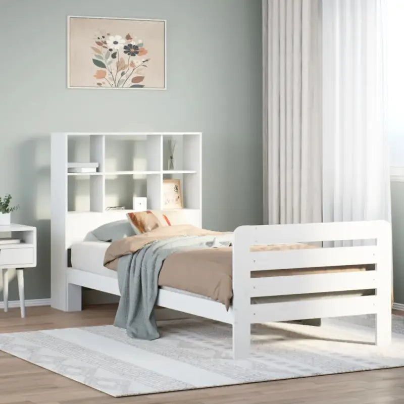 Robuust bedframe van massief grenenhout voor perfecte nachtrust - Wit / 90 x 200 cm - Bedden & bedframes