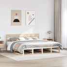 Robuust massief grenenhout bedframe voor een moderne slaapkamer - Naturel / 180 x 200 cm - Bedden & bedframes