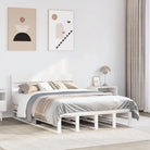 Robuust massief grenenhout bedframe voor een moderne slaapkamer - Wit / 160 x 200 cm - Bedden & bedframes