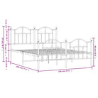 Robuust metalen bedframe met extra opbergruimte en tijdloos design - Bedden & bedframes
