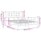 Robuust metalen bedframe met extra opbergruimte en tijdloos ontwerp - Bedden & bedframes