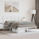 Robuust metalen bedframe met extra opbergruimte en tijdloos ontwerp - Wit / 120 x 200 cm / met hoofdbord - Bedden &