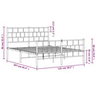 Robuust metalen bedframe met metalen latten en extra opbergruimte - Bedden & bedframes