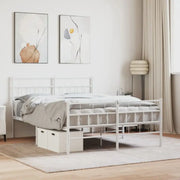 Robuust metalen bedframe met metalen latten en extra opbergruimte - Bedden & bedframes