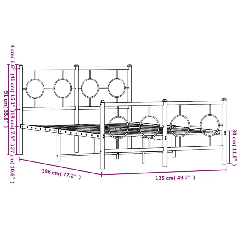 Robuust metalen bedframe met tijdloos design en extra opbergruimte - Bedden & bedframes
