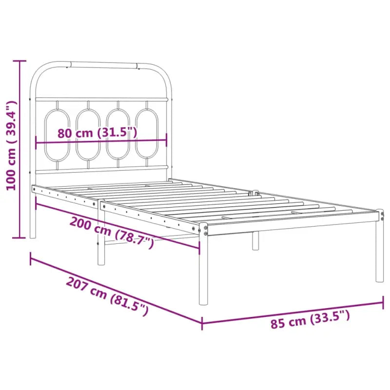 Robuust metalen latten bedframe met elegant design en extra opbergruimte - Bedden & bedframes