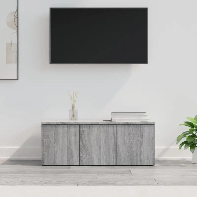 Robuust tv-meubel in klassieke stijl van bewerkt hout - Grijs sonoma / 1 - Tv-meubels