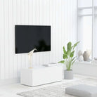Robuust tv-meubel in klassieke stijl van bewerkt hout - Wit / 1 - Tv-meubels