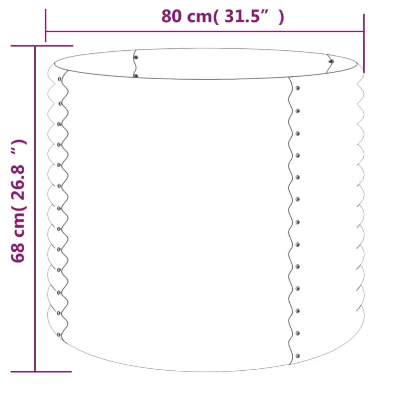 Robuuste Bloempot van Gepoedercoat Staal voor Tuin en Balkon - Bloempotten & plantenbakken