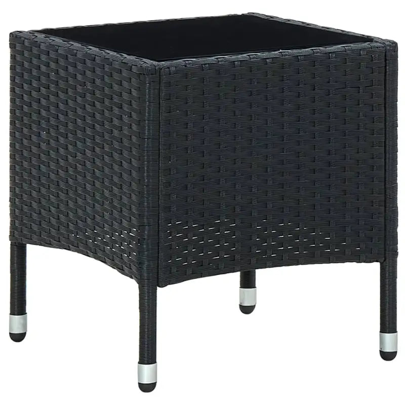 Robuuste Rattan Tuin Tafel voor Buitenruimte - Zwart / 1 - Tuintafels