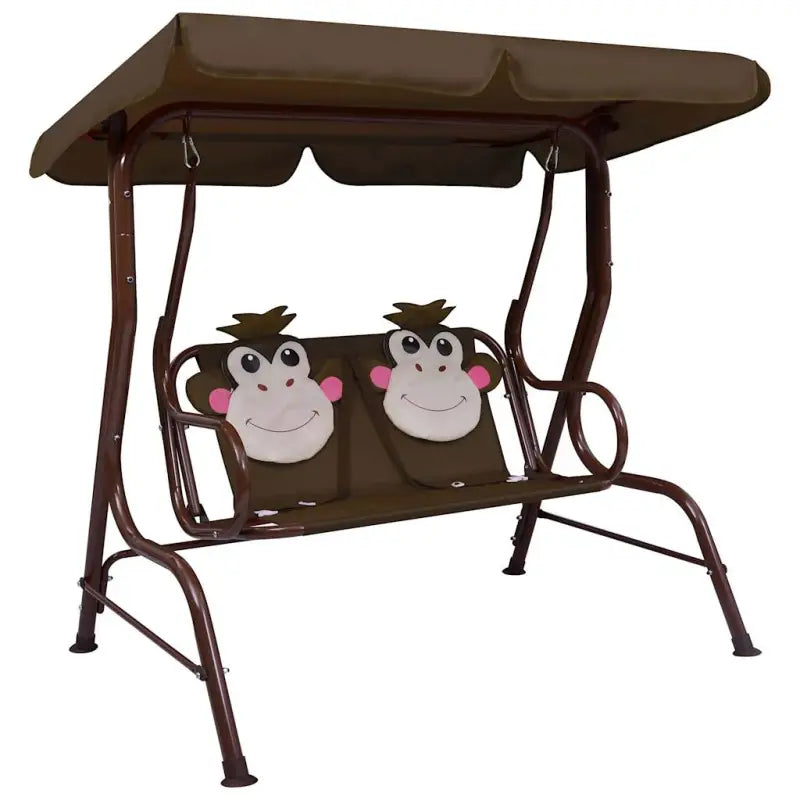 Robuuste Schommelstoel voor Kinderen voor Buitenplezier - Bruin / 1 - Schommelbanken