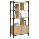 Robuuste stalen boekenkast voor organisatie en decoratie - Sonoma eiken / 1 / 76.5 cm - Boekenkasten