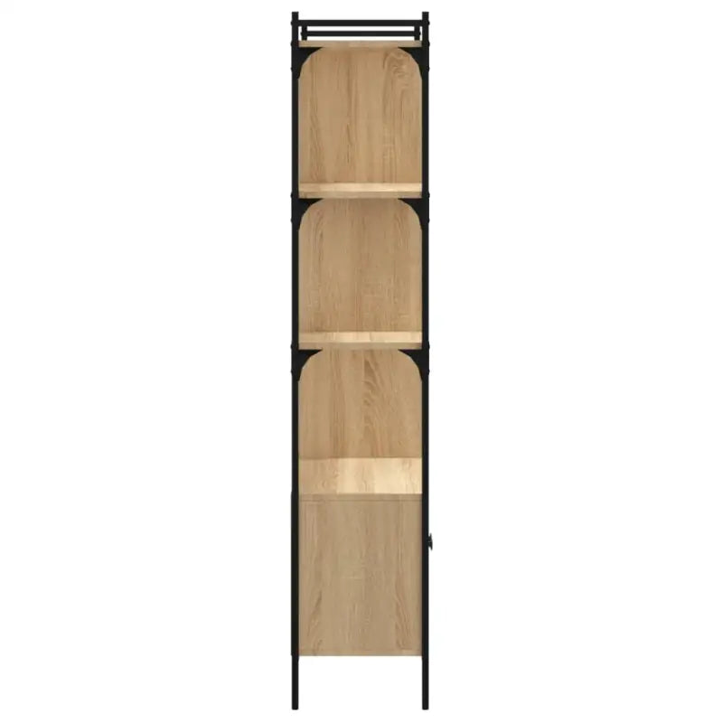 Robuuste stalen boekenkast voor organisatie en decoratie - Sonoma eiken / 1 / 76.5 cm - Boekenkasten