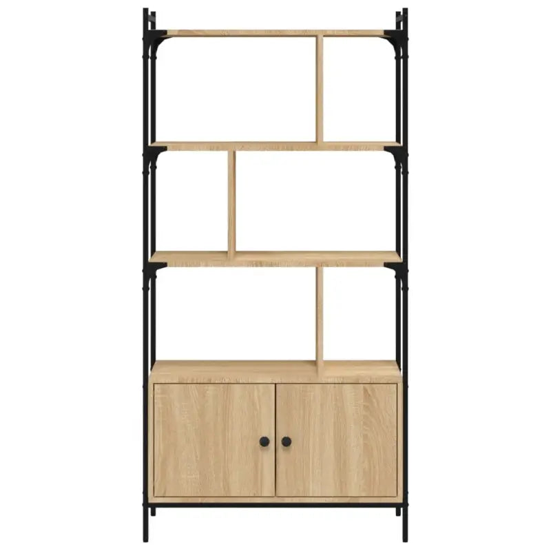 Robuuste stalen boekenkast voor organisatie en decoratie - Sonoma eiken / 1 / 76.5 cm - Boekenkasten