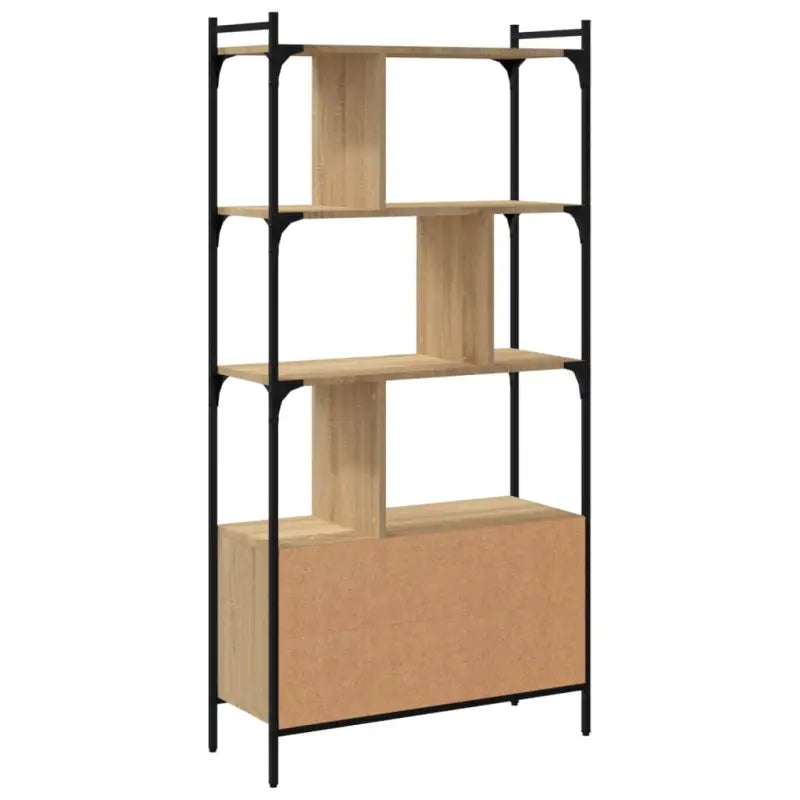 Robuuste stalen boekenkast voor organisatie en decoratie - Sonoma eiken / 1 / 76.5 cm - Boekenkasten