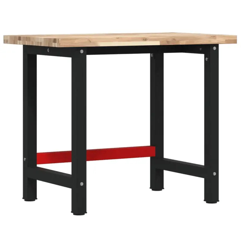 Robuuste Werkbank van massief acaciahout met groot werkgebied - Naturel / 100 x 60 x 83 cm / 1 - Werkbanken