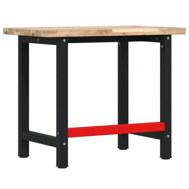 Robuuste Werkbank van massief acaciahout met groot werkgebied - Naturel / 100 x 60 x 83 cm / 1 - Werkbanken