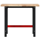 Robuuste Werkbank van massief acaciahout met groot werkgebied - Naturel / 100 x 60 x 83 cm / 1 - Werkbanken