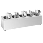 Roestvrij staal bestekhouder voor op elke tafel of oppervlak - 63 x 15 x 18 cm - Besteklades