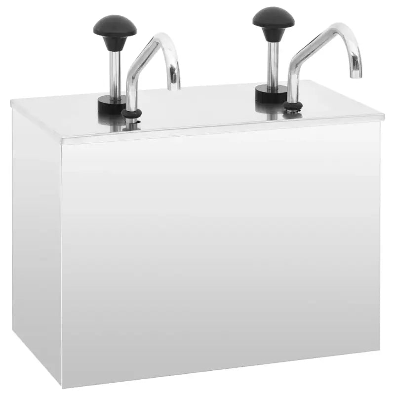 Roestvrij staal sausdispenser voor buffet en barbecue met morsvrije doseerfunctie - 2 x 3.5 l - Kruidenpotjes