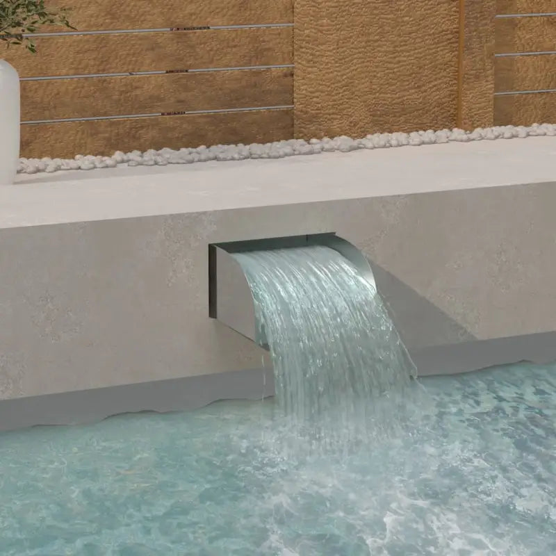 Roestvrij Staal Waterval voor Vijver en Zwembad voor een Rustige Sfeer - 30 x 34 x 14 cm / zonder LED - Fonteinen