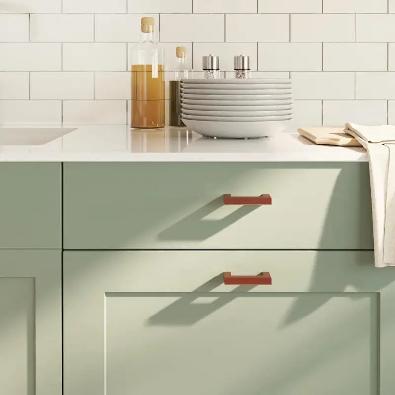 Roestvrijstalen kastknoppen en grepen met modern ontwerp - Brons / 64 mm / 10 - Kastknoppen en kastgrepen