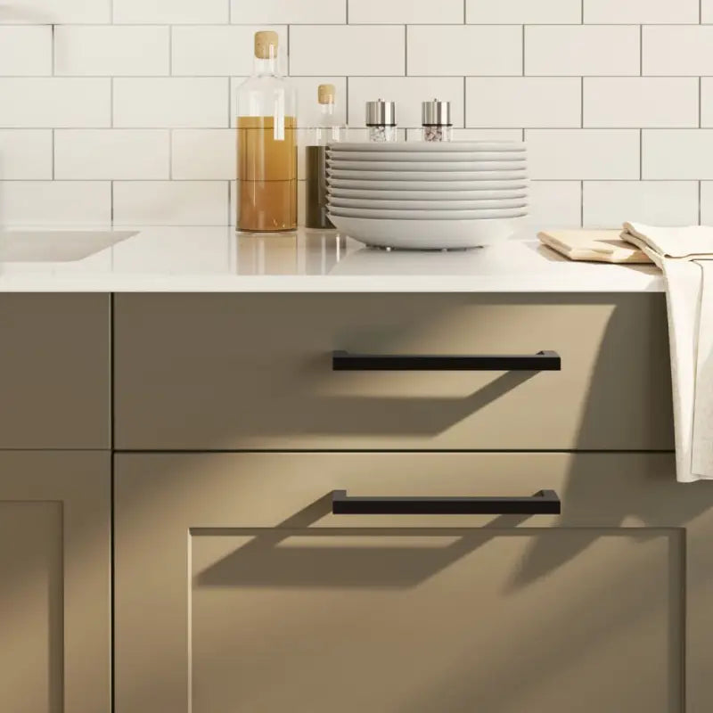 Roestvrijstalen kastknoppen en grepen met modern ontwerp - Zwart / 192 mm / 20 - Kastknoppen en kastgrepen