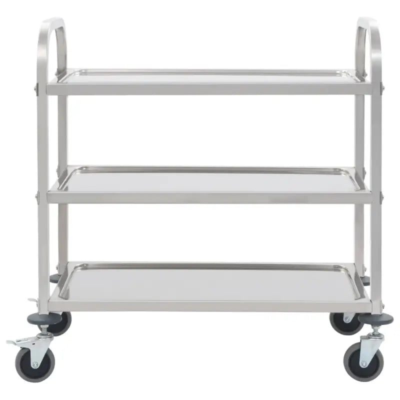 Roestvrijstalen keuken trolley voor serveren en transport op feestjes - Keukentrolleys