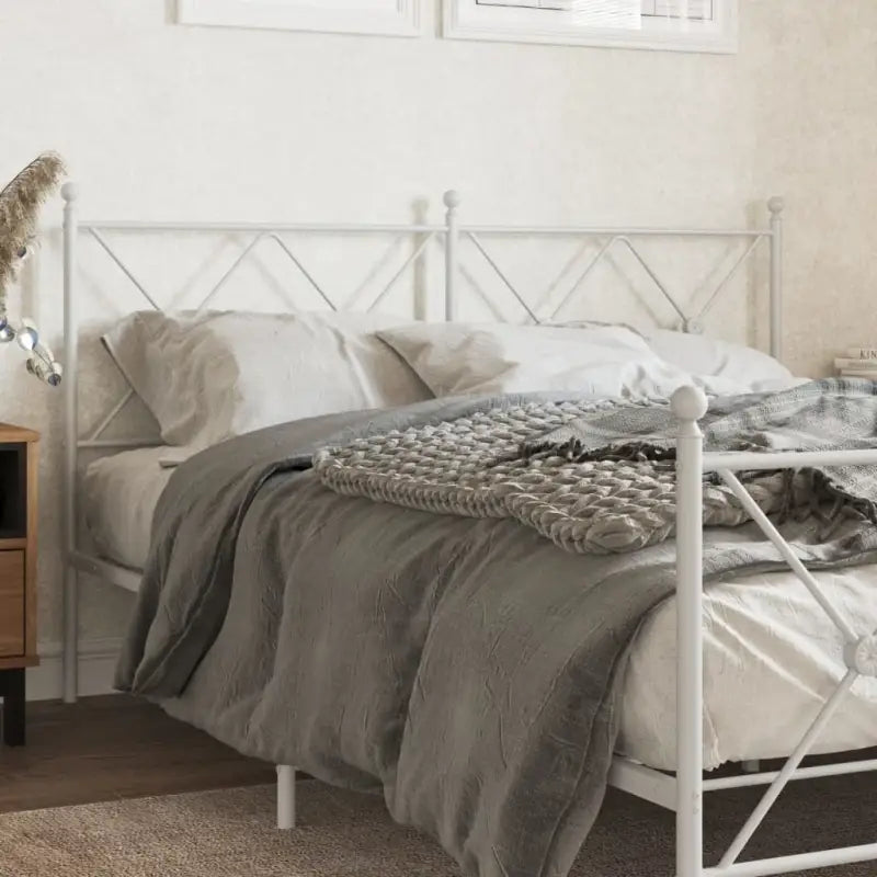 Ronde buizen hoofdbord met trendy ontwerp voor een complete slaapkamerlook - Wit / 160 cm / 1 - Hoofdborden