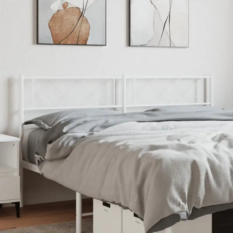Ronde buizen hoofdbord met trendy ontwerp voor elke slaapkamer - Wit / 120 cm / 1 - Hoofdborden en voetborden