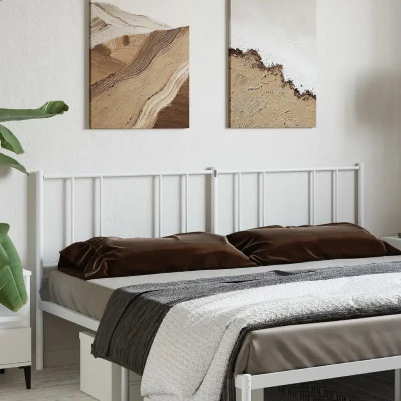 Ronde buizen hoofdbord met trendy ontwerp voor elke slaapkamer - Wit / 200 cm / 1 - Hoofdborden en voetborden