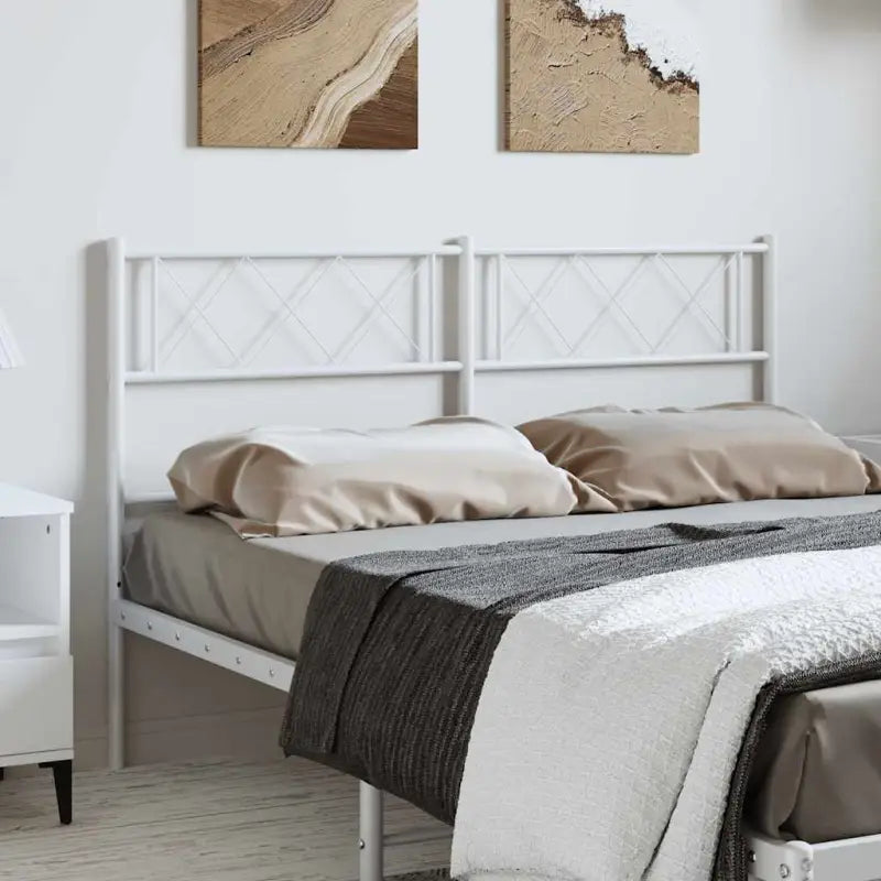 Ronde buizen hoofdbord met trendy ontwerp voor elke slaapkamer - Wit / 150 cm / 1 - Hoofdborden en voetborden
