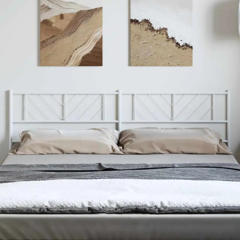 Ronde buizen hoofdbord met trendy ontwerp voor elke slaapkamer - Wit / 193 cm / 1 - Hoofdborden en voetborden
