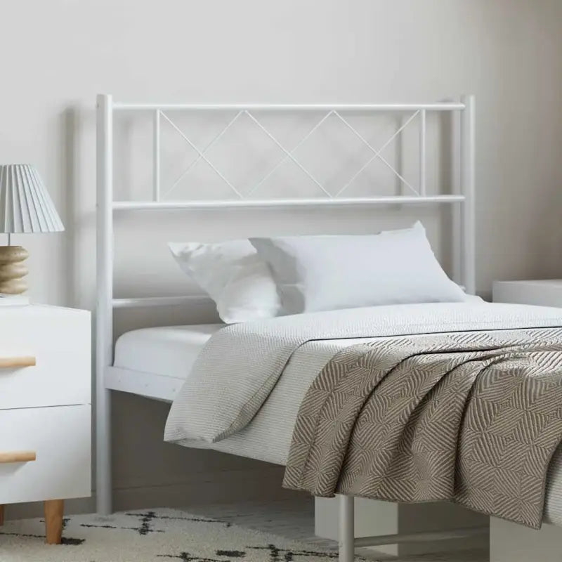 Ronde buizen hoofdbord met trendy ontwerp voor elke slaapkamer - Wit / 100 cm / 1 - Hoofdborden en voetborden