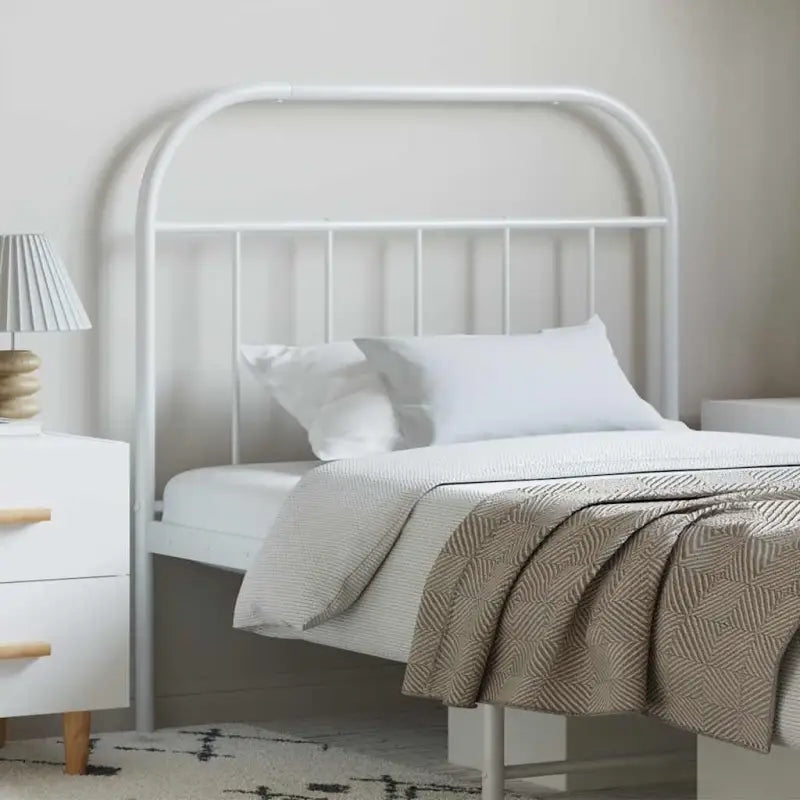 Ronde buizen hoofdbord met trendy ontwerp voor elke slaapkamer - Wit / 100 cm / 1 - Hoofdborden en voetborden